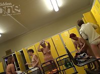 Lo1404# Just six naked women at the same time watching our locker room voyeur cam. Tits and pussy 