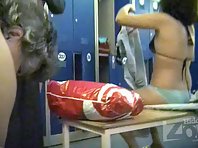 Lo2099# In this video, general views alternate with close-ups. There are many women in the locker ro
