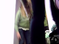 Sp1618# We established our amateur spy sex cam in fitting room in a clothing store. A young girl h