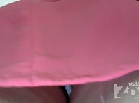 Up2039# Slim girl in a short pink dress. Our cameraman filmed close up up her ass and hairy crotch